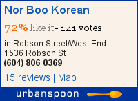 Nor Boo Korean on Urbanspoon