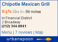 Chipotle Mexican Grill on Urbanspoon