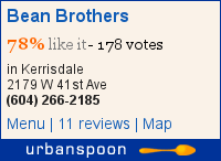 Bean Brothers on Urbanspoon